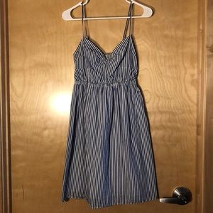 Blue and White Striped J Crew Factory Dress